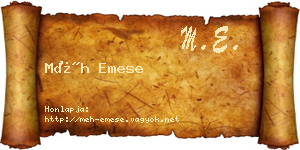 Méh Emese névjegykártya