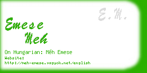 emese meh business card