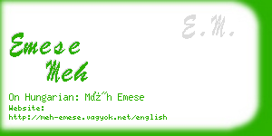 emese meh business card